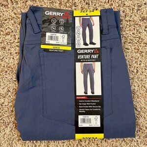 Gerry Men's Venture Water Repellent 5-Pocket Tech Pants Blue, Size 32x34 (New)